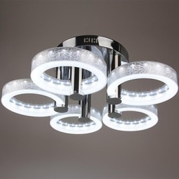 Candelabru acrilic cu 5 lumini (finisaj cromat)