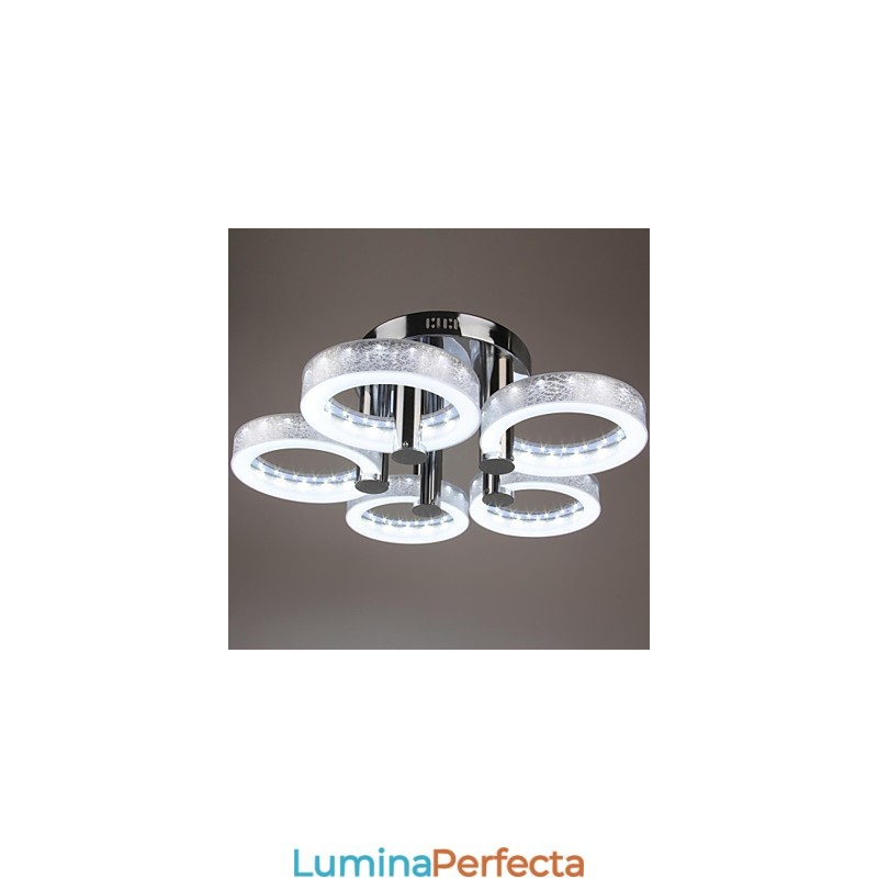Candelabru acrilic cu 5 lumini (finisaj cromat)