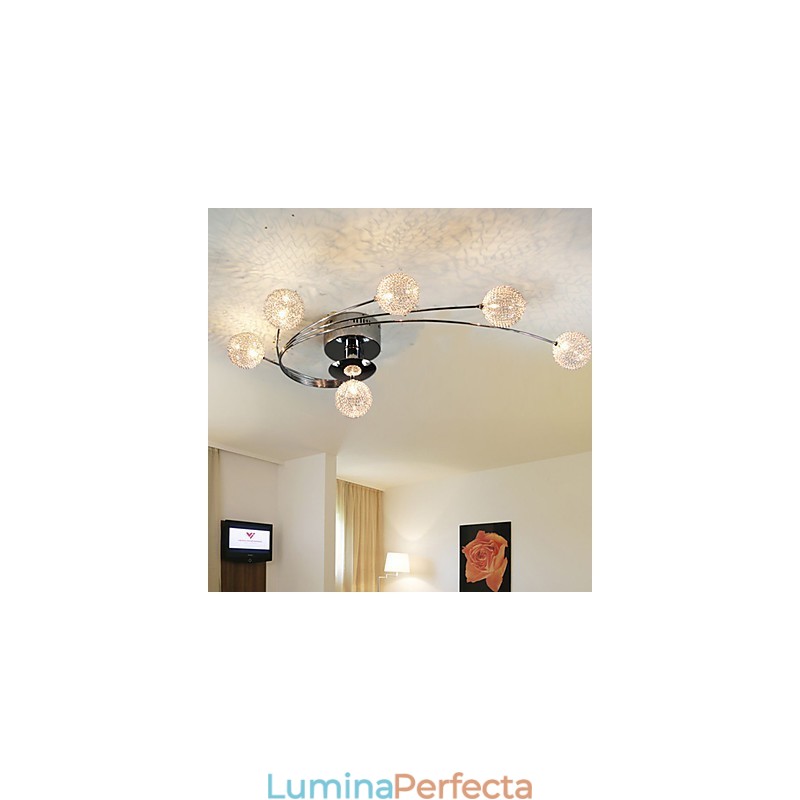 Plafoniera Becuri Modern Living Incluse 6 lumini