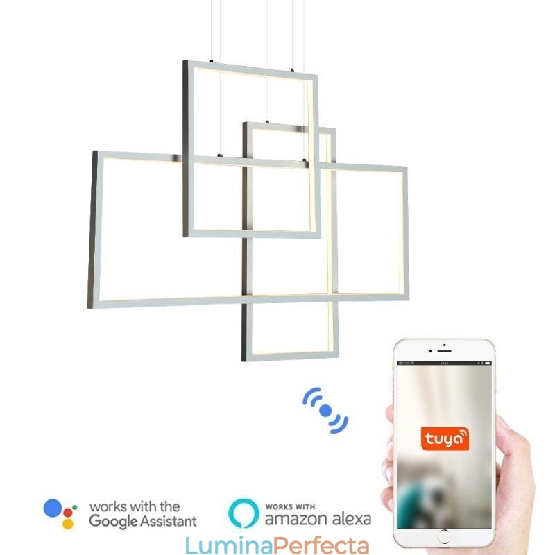 Lampă de suspendare nordică Lampă de suspendare pătrată geometrică