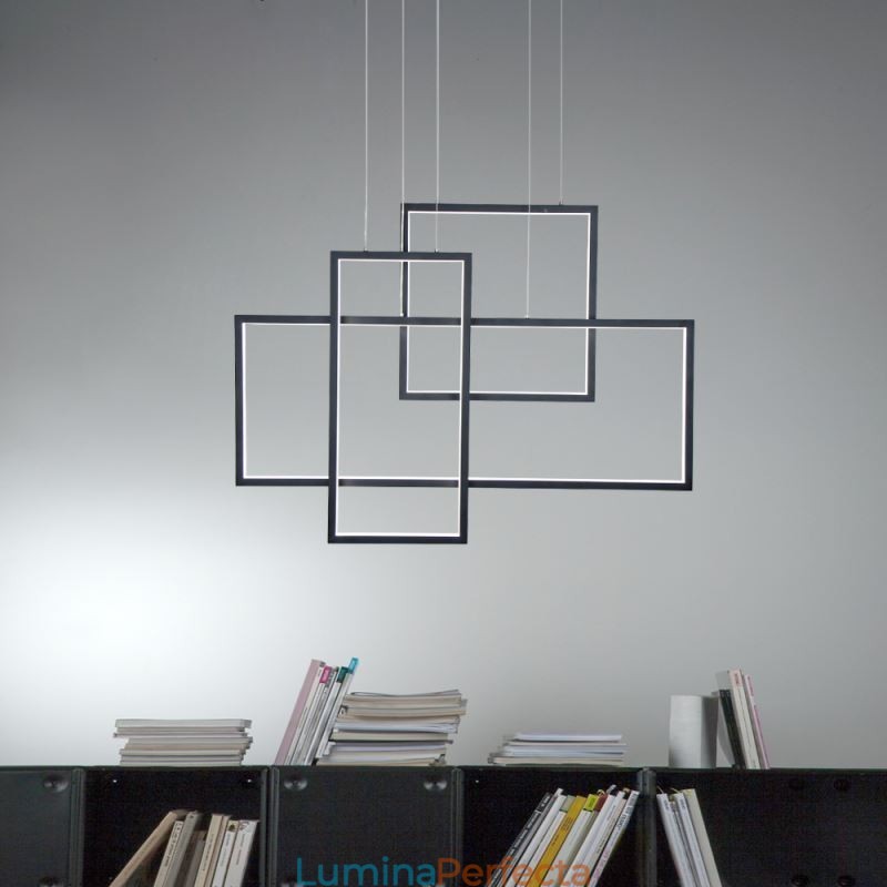 Lampă de suspendare nordică Lampă de suspendare pătrată geometrică