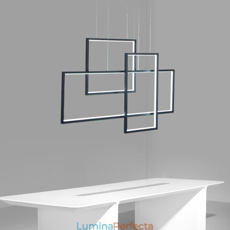 Lampă de suspendare nordică Lampă de suspendare pătrată geometrică