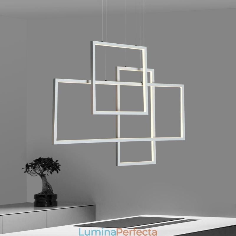 Lampă de suspendare nordică Lampă de suspendare pătrată geometrică