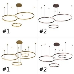Lampă suspendată postmodernă Lampă suspendată în formă de inel acrilic