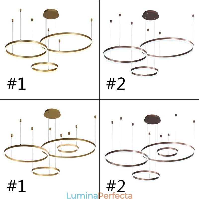 Lampă suspendată postmodernă Lampă suspendată în formă de inel acrilic