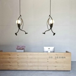 Lampă modernă, simplă, în formă de omuleț, lumină creativă