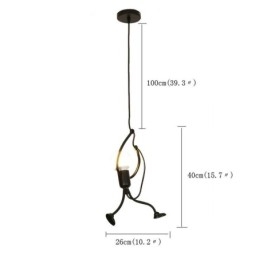 Lampă modernă, simplă, în formă de omuleț, lumină creativă