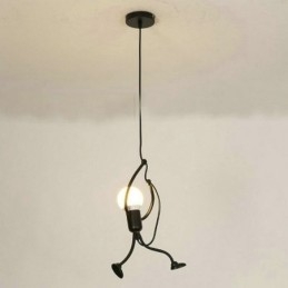 Lampă modernă, simplă, în formă de omuleț, lumină creativă
