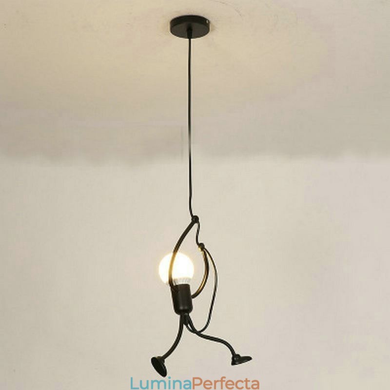 Lampă modernă, simplă, în formă de omuleț, lumină creativă