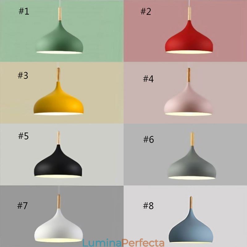 Lampă suspendată modernă Lampă macaron din aluminiu Lumină reglabilă acasă