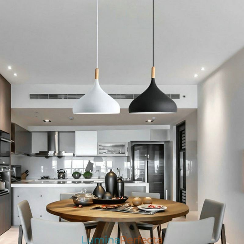 Lampă suspendată modernă Lampă macaron din aluminiu Lumină reglabilă acasă