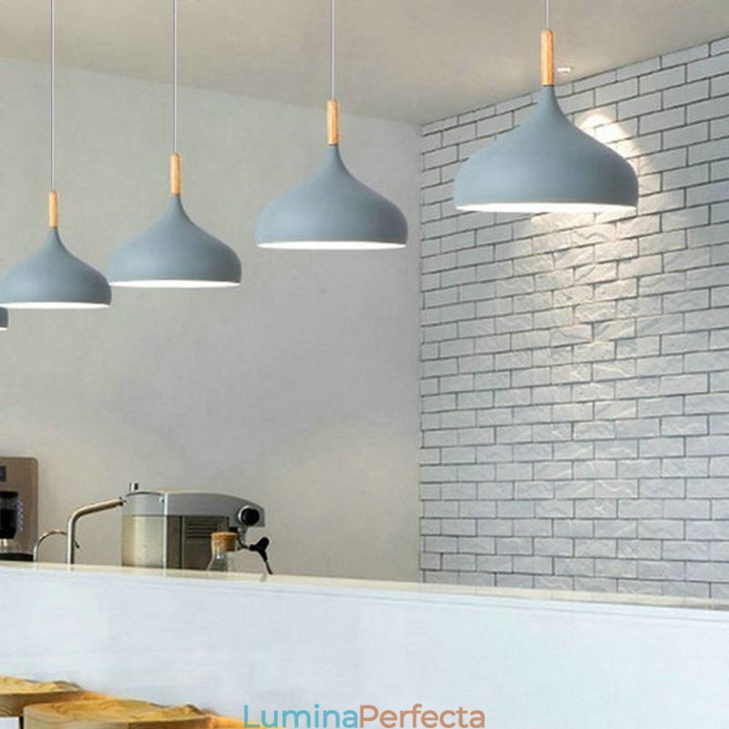 Lampă suspendată modernă Lampă macaron din aluminiu Lumină reglabilă acasă