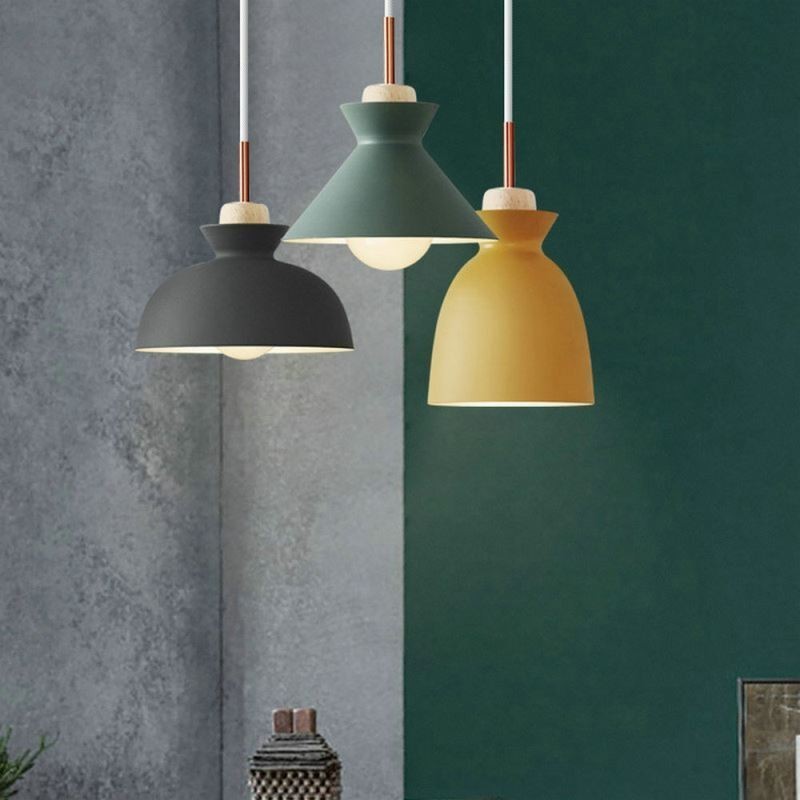 Lampă suspendată Nordic Metal Dom Macaron Culori Lampă