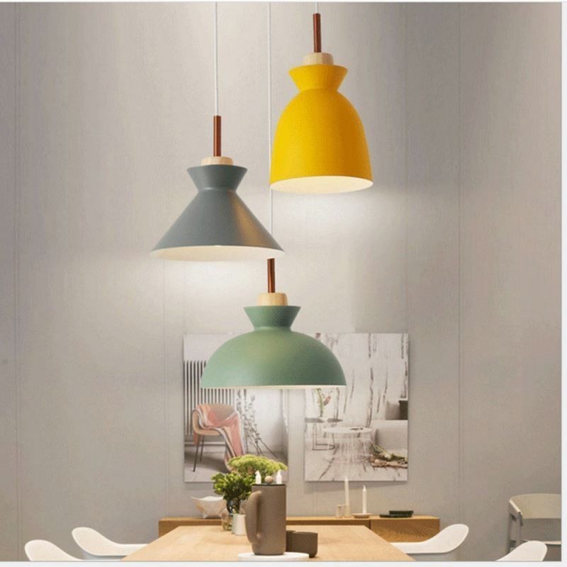 Lampă suspendată Nordic Metal Dom Macaron Culori Lampă