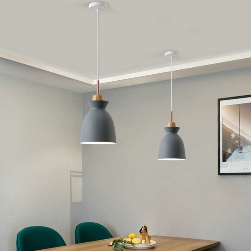 Lampă suspendată Nordic Metal Dom Macaron Culori Lampă