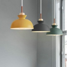 Lampă suspendată Nordic Metal Dom Macaron Culori Lampă