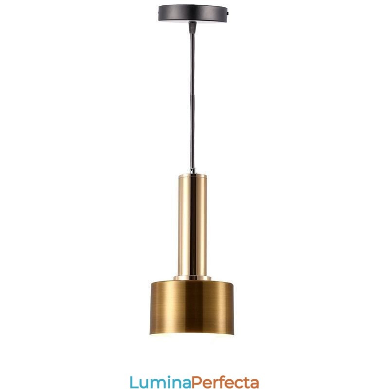 Lampă suspendată modernă, simplă, în formă de cilindru. Lampă de iluminat din aluminiu