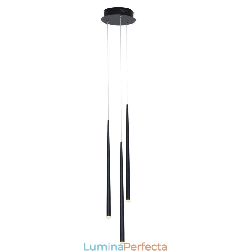 Lumină suspendată modernă, simplă, în formă de cilindru. Lampă de ploaie de meteoriți
