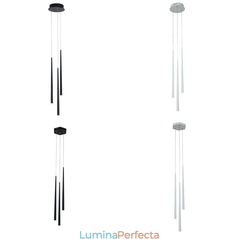 Lumină suspendată modernă, simplă, în formă de cilindru. Lampă de ploaie de meteoriți