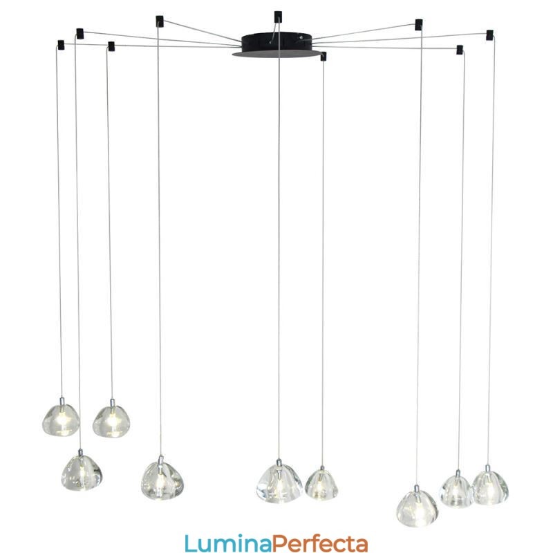 Lumină suspendată modernă Candelabru de cristal Lampă de iluminat acasă