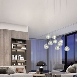 Lumină suspendată modernă Candelabru de cristal Lampă de iluminat acasă