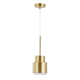 Lampă cu pandantiv din sticlă postmodernă Lampă cu cilindru auriu Lumină strălucitoare