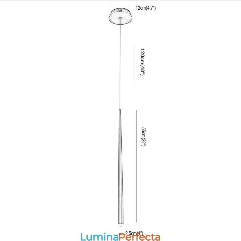 Lampă suspendată contemporană în formă de cilindru Iluminare ploaia de meteoriți