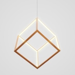 Lampă suspendată postmodernă, aur geometric, suspendat