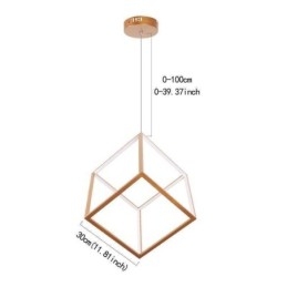 Lampă suspendată postmodernă, aur geometric, suspendat