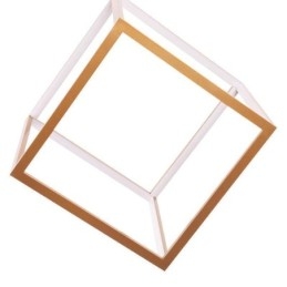 Lampă suspendată postmodernă, aur geometric, suspendat