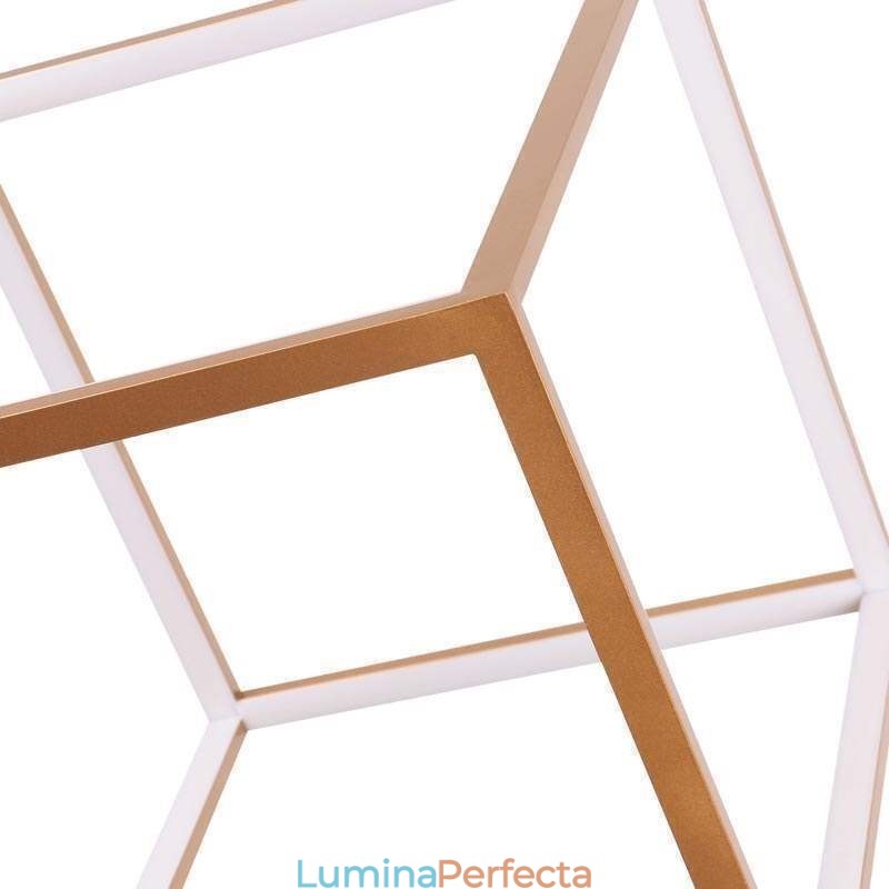 Lampă suspendată postmodernă, aur geometric, suspendat