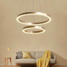 Lampă suspendată Drawing Craft 2 Inele Lampă 60+40cm