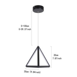 Lumină suspendată postmodernă Lumină triunghi geometrică Iluminare creativă a lămpii