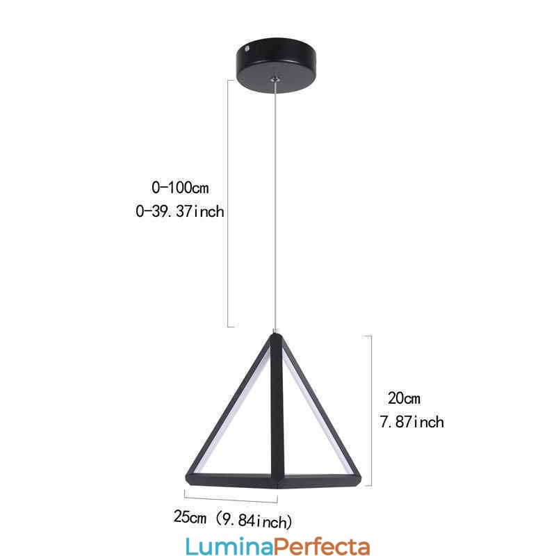 Lumină suspendată postmodernă Lumină triunghi geometrică Iluminare creativă a lămpii