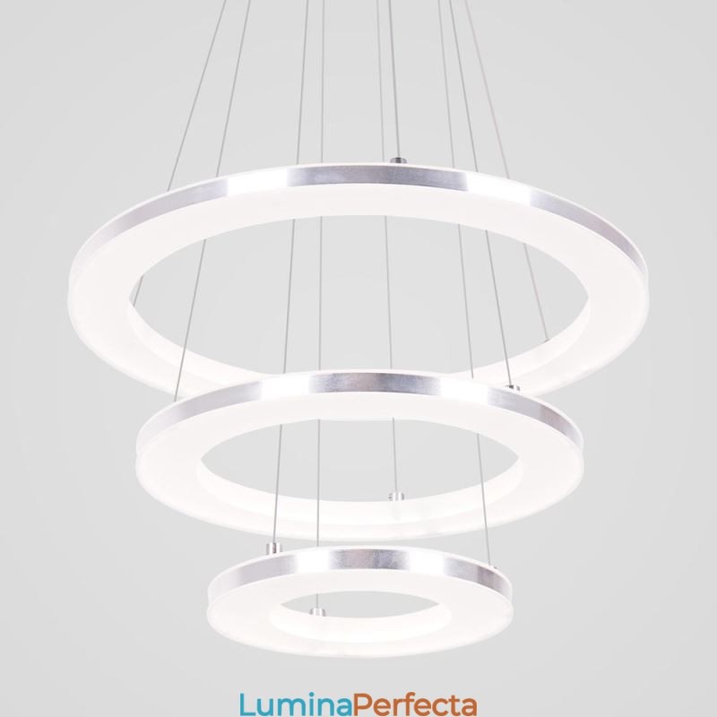 Lampă suspendată modernă din acrilic cu 3 inele 40+30+20cm