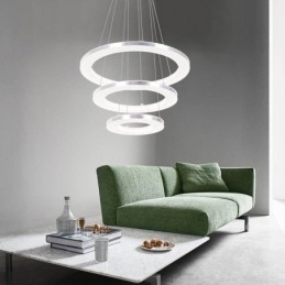 Lampă suspendată modernă din acrilic cu 3 inele 40+30+20cm