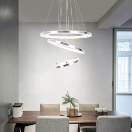 Lampă suspendată modernă din acrilic cu 3 inele 40+30+20cm