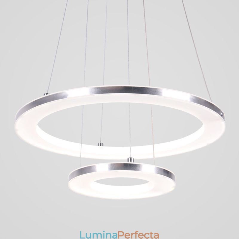 Lampă suspendată Modernă Acrilic 2 Inele 40+20cm