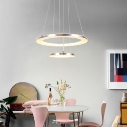 Lampă suspendată Modernă Acrilic 2 Inele 40+20cm