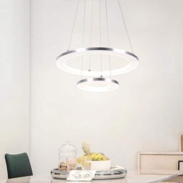 Lampă suspendată Modernă Acrilic 2 Inele 40+20cm