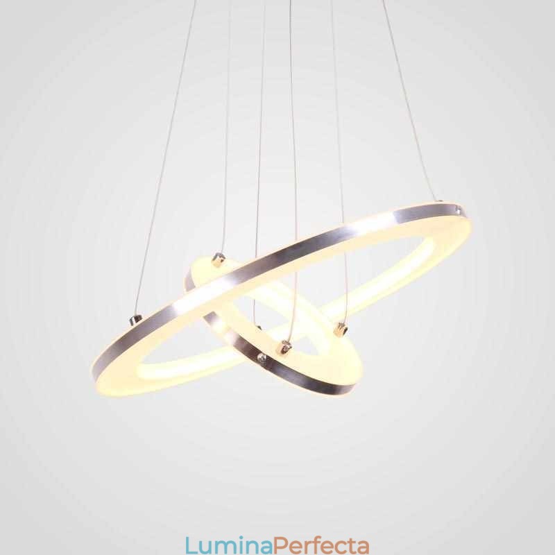 Lampă suspendată Modernă Acrilic 2 Inele 40+20cm