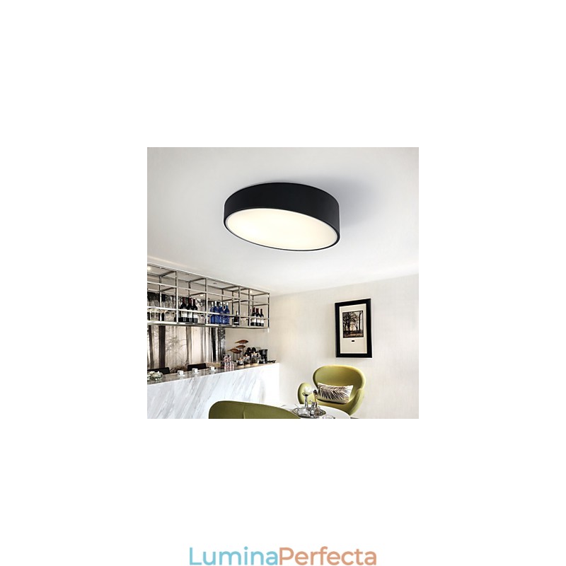 Lumină cu dom cilindric creativă contemporană și contractată din fier forjat