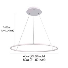 Lampă suspendată modernă cerc 60cm 80cm