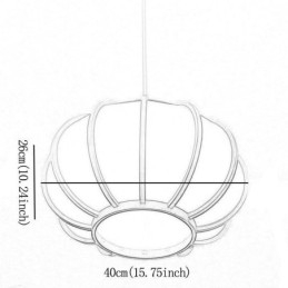 Lampă de suspendare din bambus japonez creativă Lampă suspendată simplă și modernă Lumină rotundă pentru ceainărie