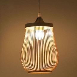 Lampă suspendată Hollow Cage Lampă suspendată modernă din bambus