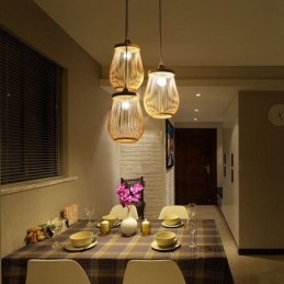 Lampă suspendată Hollow Cage Lampă suspendată modernă din bambus