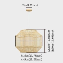 Lantern Bamboo Pandantiv Lampă japoneză creativă