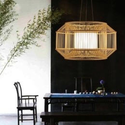 Lantern Bamboo Pandantiv Lampă japoneză creativă