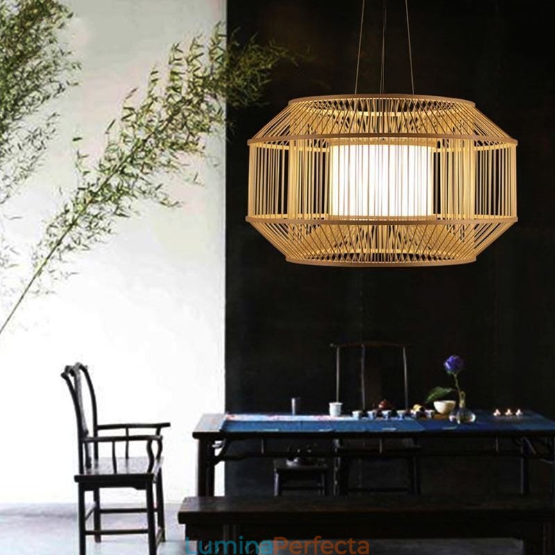 Lantern Bamboo Pandantiv Lampă japoneză creativă