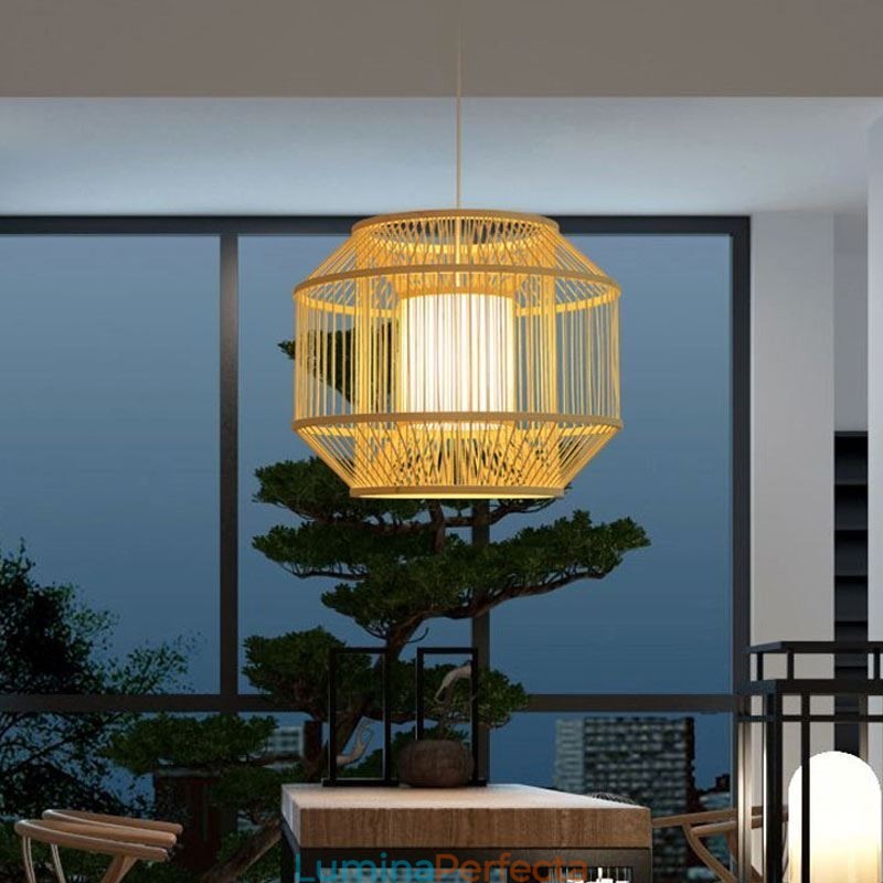 Lantern Bamboo Pandantiv Lampă japoneză creativă